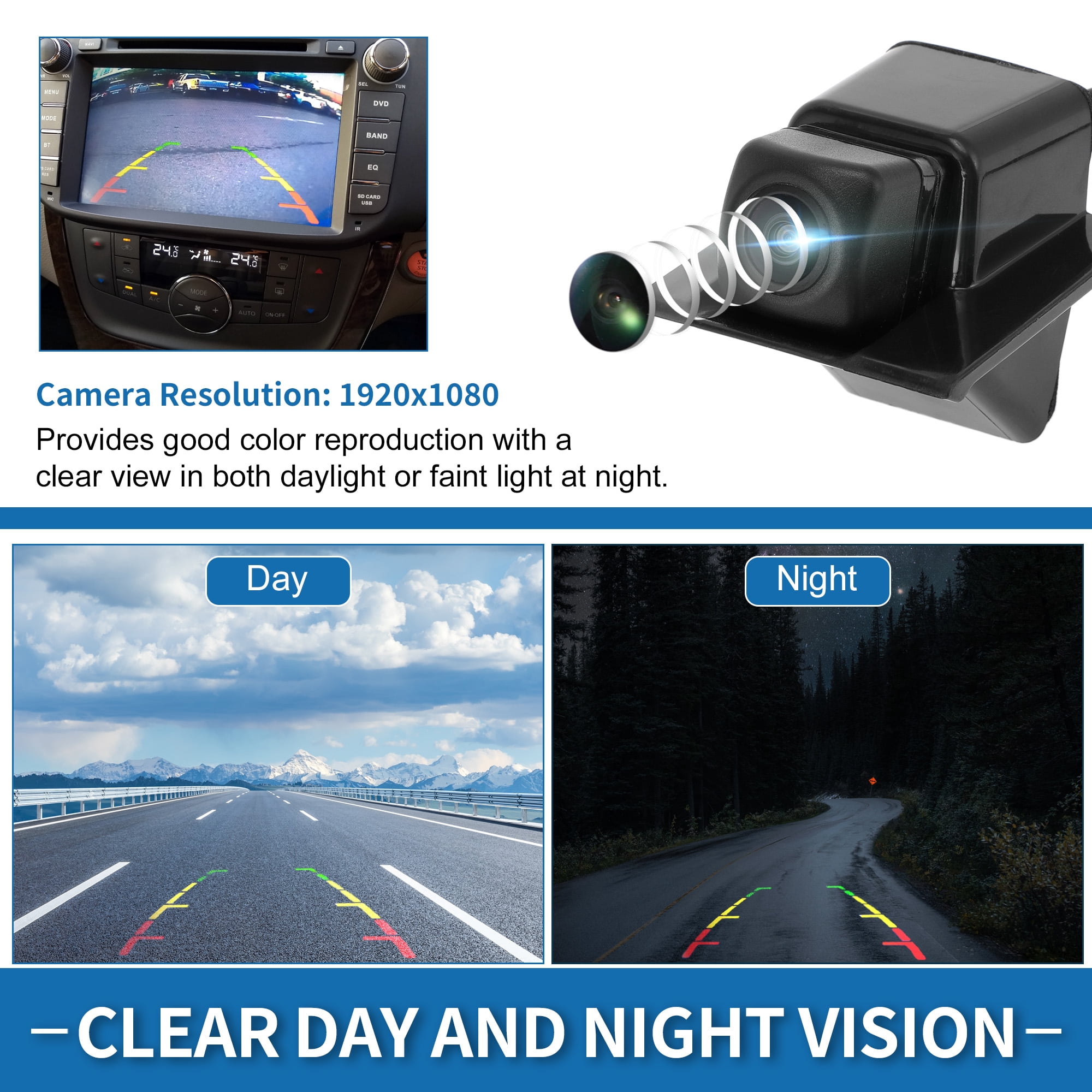 Unique Bargains Rear View Camera for Honda Pilot 2016 2017 Park Assist Backup Camera