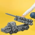 thumbnail image 3 of Vehículo de juguete con sistema de misiles 4D para armar a escala 1/72. Modelo simulado para escritorio, hogar u oficina. gris, 3 of 9