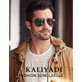 thumbnail image 5 of KALIYADI Sunglasses for Men Women Aviator Sun Glasses Polarized Lens UV400 Blocking-Black, 5 of 8