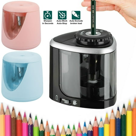 Electric Pencil Sharpener, EEEkit Automatic Sharpener Fit for No.2 and 6-8mm Pencils, 2AA Batteries Operated - Black