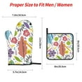 thumbnail image 4 of YFYANG Oven Mitts and Pot Holders Sets 4 Pieces, Non-Slip Heat Resistant Spring Flower Graffiti Kitchen Glove Pot Mat for Cooking and Baking, 4 of 8