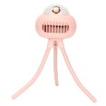 thumbnail image 3 of Ventilador para cochecito de mano, portátil, USB, recargable, 4 velocidades, diseño de trípode silencioso, ventilador de rotación Horizontal de 360 grados para bicicleta, color rosa, 3 of 5