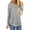 Gray, variant on Ichuanyi Womens Tops, Summer Clearance Women Casual Solid Blouse Round Neck Long Sleeve Splice Shirts Loose Tops