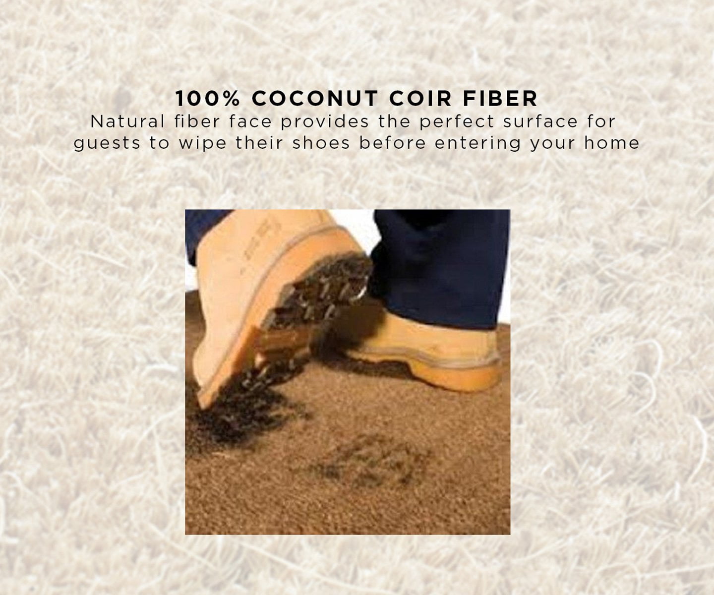 A1HC First Impression 30 in. x 48 in. Rubber and Coir Molded Double Monogrammed Door Mat