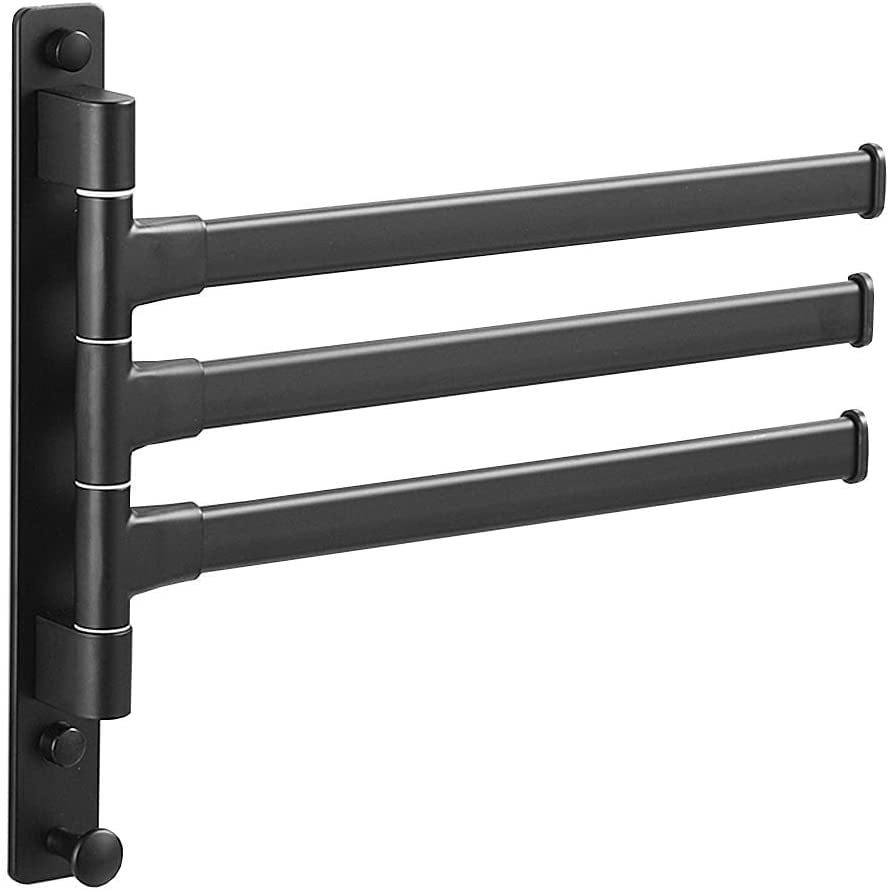 Bathroom Towel Rack Hanger Wall Mount Oil Rubbed Black Swivel Rail Holder 3 Bars Bathroom Towel Rack Hanger Wall Mount Oil Rubbed Black Swivel Rail Holder 3 Bars
