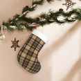 thumbnail image 4 of Cauagu khaki coffee plaid for Christmas Stockings,1-Pack Large Xmas Stocking Holiday and Farmhouse Stocking Fit for Christmas Holiday Party Decoration(17.7*11 Inch), 4 of 7