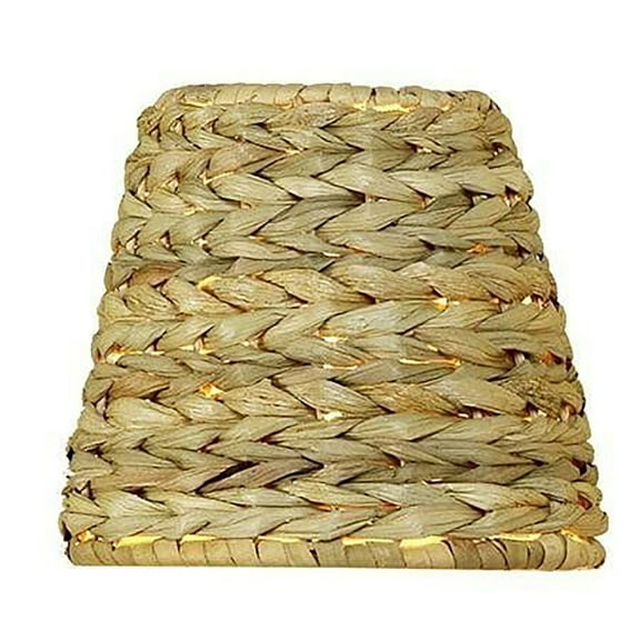 All Natural Woven Seagrass 12 Inch Washer Fitter Lampshade with Matching Harp and Finial