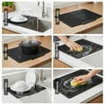 thumbnail image 6 of Silicone Dish Drying Mat 15.6 x 12.9 in, Food-Safe, Heat Resistant Kitchen Dish Drainer Mat with Angled Drain, Anti-Slip, Easy Clean, Foldable Dish Mat, 6 of 8
