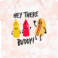 thumbnail image 4 of Inktastic Hey There Buddy with Ketchup Mustard and Hot Dog Boys or Girls Baby Bodysuit, 4 of 5