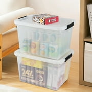 Ewingger 20 Quart Clear Latching Storage Tote Bin with Lid, 4 Pack Plastic Storage Containers