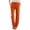 Orange, variant on KDFJPTH Women's Striped Linen Blend Pants Elastic Drawstring Waist Casual Summer Trousers with Pockets Beige L