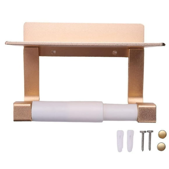 Toilet paper holder with shelf bathroom tissue holder toilet paper roll holder wall mounted tissue