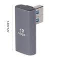 thumbnail image 4 of HLONK Right Angle 90 Degree 10Gbps USB 3.0 Male to Female USB Converter Adapter, 4 of 7