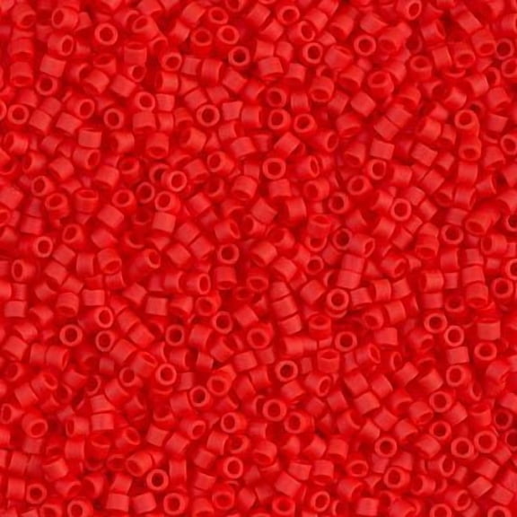 Miyuki Delica Seed Beads DB0757/DB757 11/0 Opaque Vermillion Red Matte 7.2 Grams