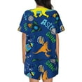 thumbnail image 3 of Bixox Women's Dinosaur In Space Printed Pajama Set 2 Piece Lounge Set Top and Shorts Soft Pajamas, Shorts with Pockets, 3 of 7