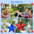 thumbnail image 5 of OCCOKO 6 Pieces Patriotic Hanging Star Ornaments – Red, White & Blue Plastic Stars for 4th of July, Independence Day, Memorial Day, Labor Day, Party & Home Decoration, 5 of 9