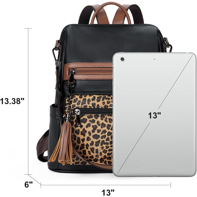 Womens Backpack Purse Vegan Leather Large Travel Backpack 