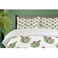 thumbnail image 4 of Ambesonne Mexican Duvet Cover Sets, Cactus Plant Desert, 2-Queen, Green and Orange, 4 of 7