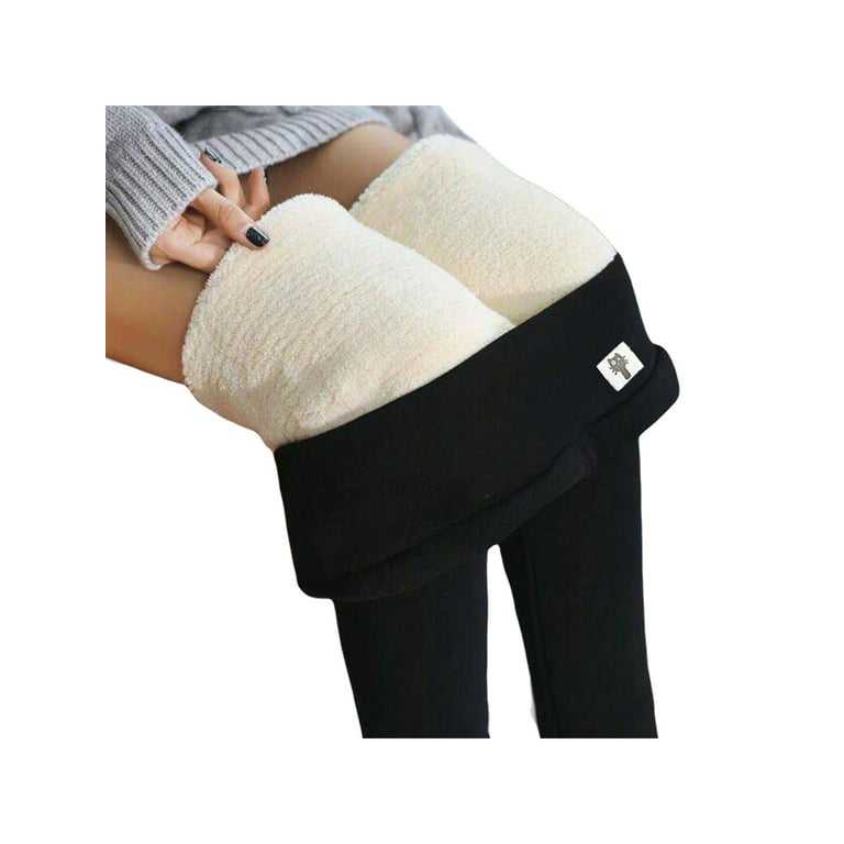 Sunisery Women's Fleece Lined Leggings - High Waist Tummy Control Leggings  Winter Warm Slimming Tights for Yoga Pants