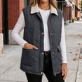 thumbnail image 2 of Byworldtasic Women's Plus Size Puffer Vest Sleeveless Zip Up Outerwear Quilted Puffy Winter Vest Jacket with Pockets, 2 of 9