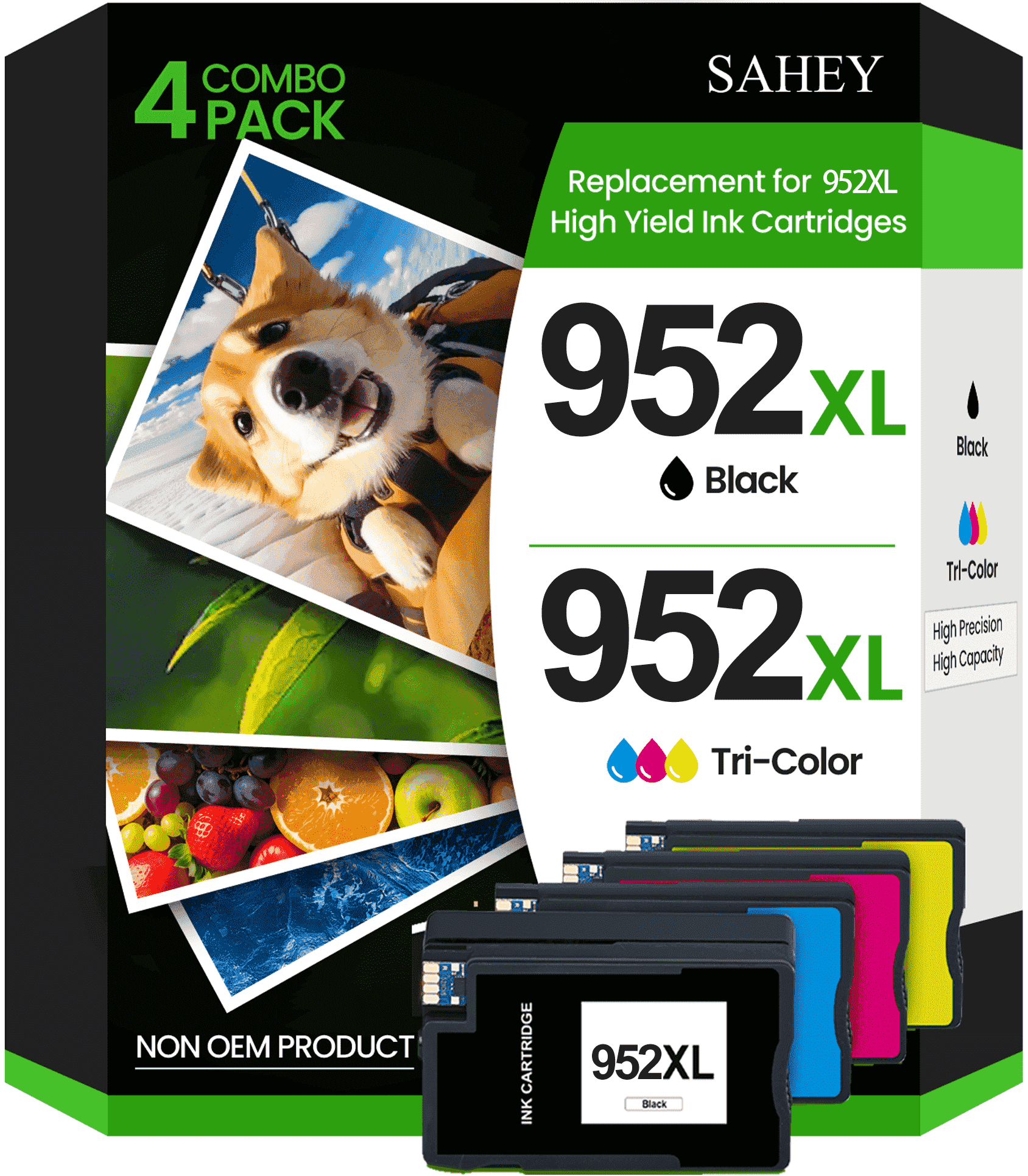 HP 952 Original Ink Cartridges 4-Pack in Black, Cyan, Magenta