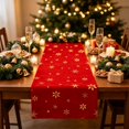 thumbnail image 4 of Hvmvliv 12x71 Inch Christmas Linen Table Runner with Holiday Patterns for Dining Table Home Party Table Runners Decoration Multicolor, 4 of 6