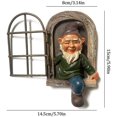 thumbnail image 3 of Mini Estatua De Elfo De Jardín De Resina Elfo Fuera De La Puerta Árbol Abrazador Gnomo De Jardín Jardín De Hadas Y Decoración Del Hogar. Afortunado Sencillez, 3 of 4
