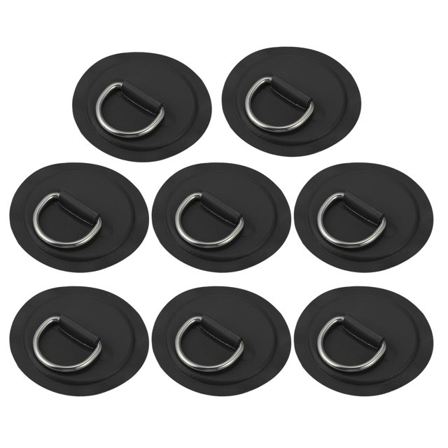 8uds 8cm Parche Almohadilla PVC Inoxidable Acero Negro Unique Bargains D Anillo para Surf Tabla