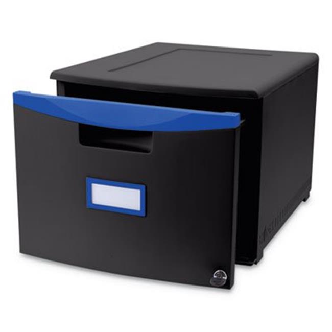 Storex Industries 61269U01C SingleDrawer Mobile Filing Blue