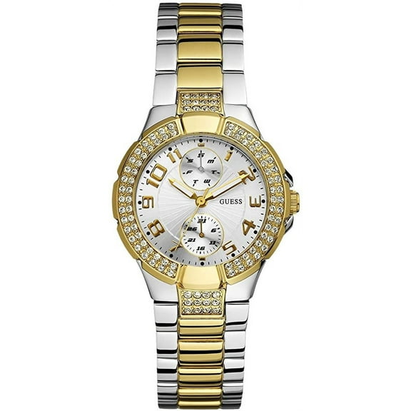 Guess Women W15072L3 Round Multifunction Dial Stainless Two Tones Band Watch