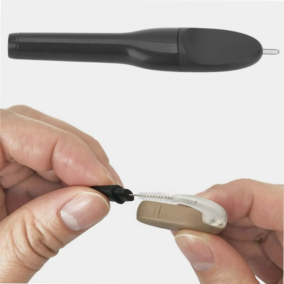 10pcs Hearing Aid Vent Brush, Hearing Aid Cleaning Kits, Hearing Aid Cleaning Brush Portable Hearing Amplifier Brushes with Wax Loop and Magnet,Universal Cleanings Nylon Hair Hearing Aid Cleanings Br