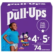 Pull-Ups Boys' Learning Designs Training Pants, Size 4T/5T, 74 Pants