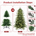 thumbnail image 3 of imerelez 4ft Pre-Lit Artificial Christmas Tree with 1071 PE/PVC Tips & 150 Warm White LEDs, Steel Frame & Hinged Design for Indoor Holiday Decor, 3 of 7