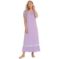 thumbnail image 3 of Eternatastic Women's Short Sleeve Pajama Dress Nightgown Soft Sleep Shirt Nightshirt Sleepwear S-XXL, 3 of 5