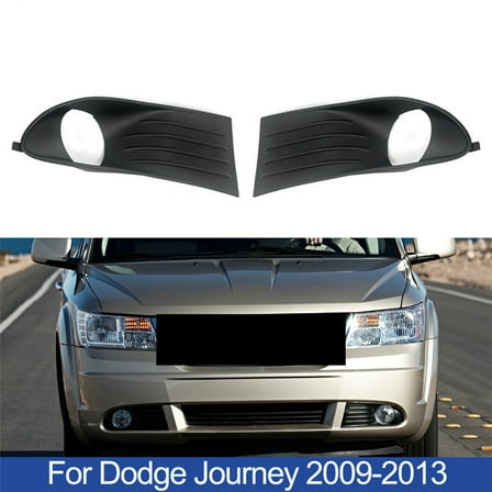 Furulu 2X Front Fog Light Bezel Covers Lamps Trim 5178284Ab For Dodge Journey 2009-2013