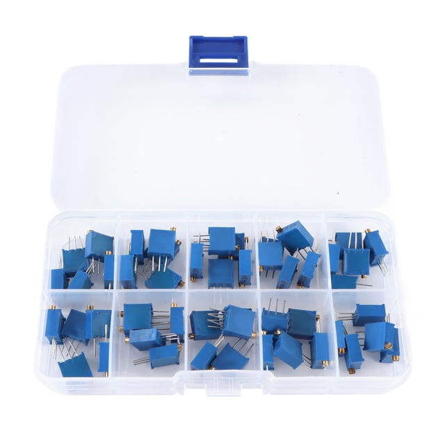 Kit surtido de potenciómetros, 50 piezas, potenciómetro 3296W, potenciómetro M ajustable, potenciómetro de resistencia variable, el mejor de su clase