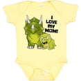 thumbnail image 3 of Inktastic I Love My Mom with Baby and Mommy Triceratops Boys or Girls Baby Bodysuit, 3 of 5