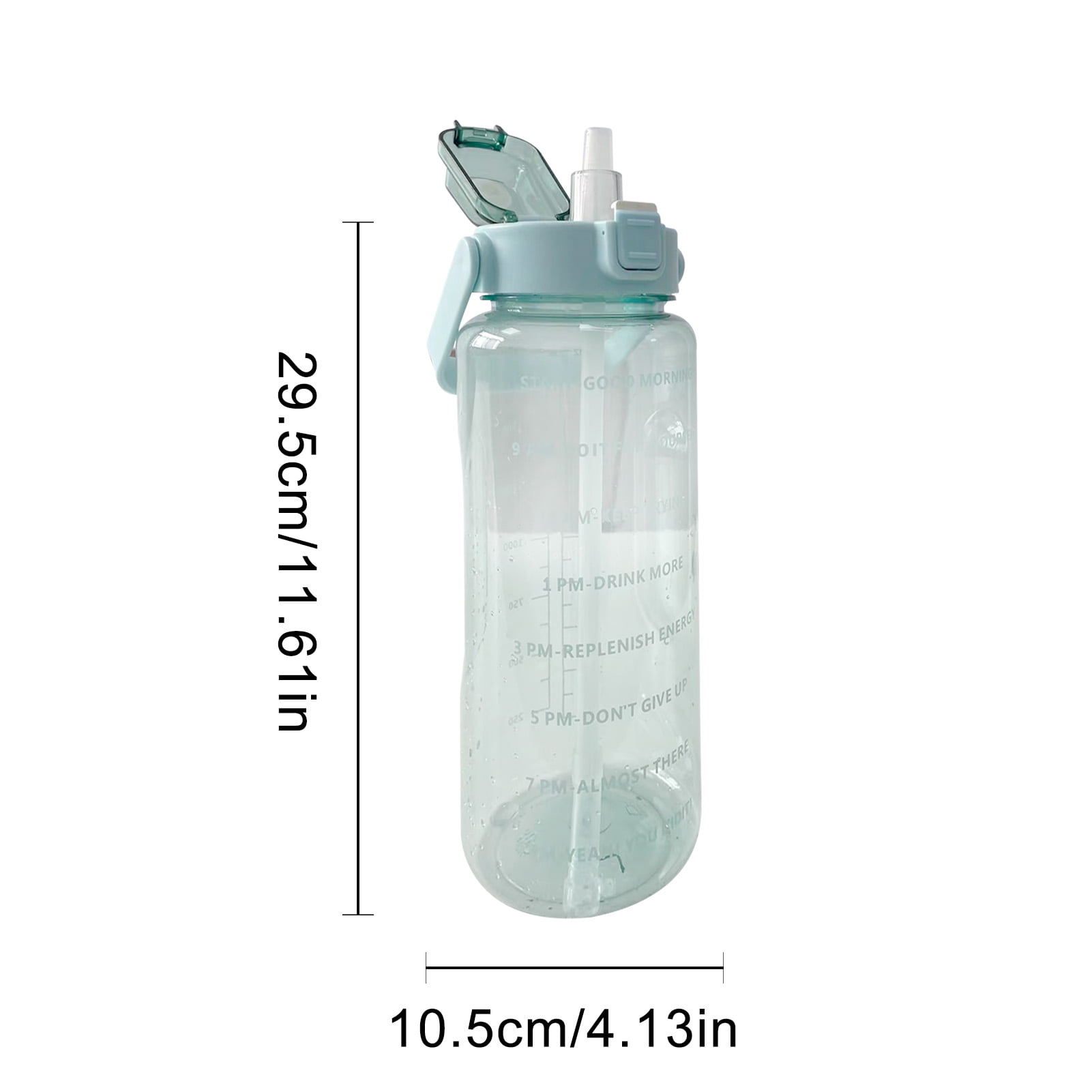 IXTIX Sports Water Bottles with Straw 2000 ML Large Capacity Drinking Bottle  with Protective Sleeve Time Marker Leakproof Inspirational Water Bottle  Reusable Water Bottle Cup 