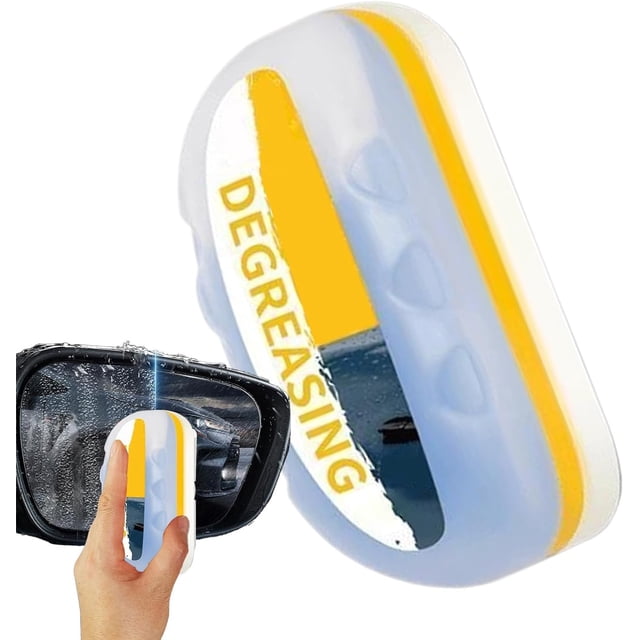 Glass Cleaning Board | Anti-Fog Cleaner Agent - with Liquid Windshield Oil Film Remover - for Windshield, Rearview Mirror, SUV, Truck, Tractor, Vehicle