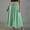 *Green, variant on Women's Plaid Linen Blend Elastic Waist Maxi Skirt ,Vintage Casual Summer Loose Fit Skirt Black,Women's Plus L