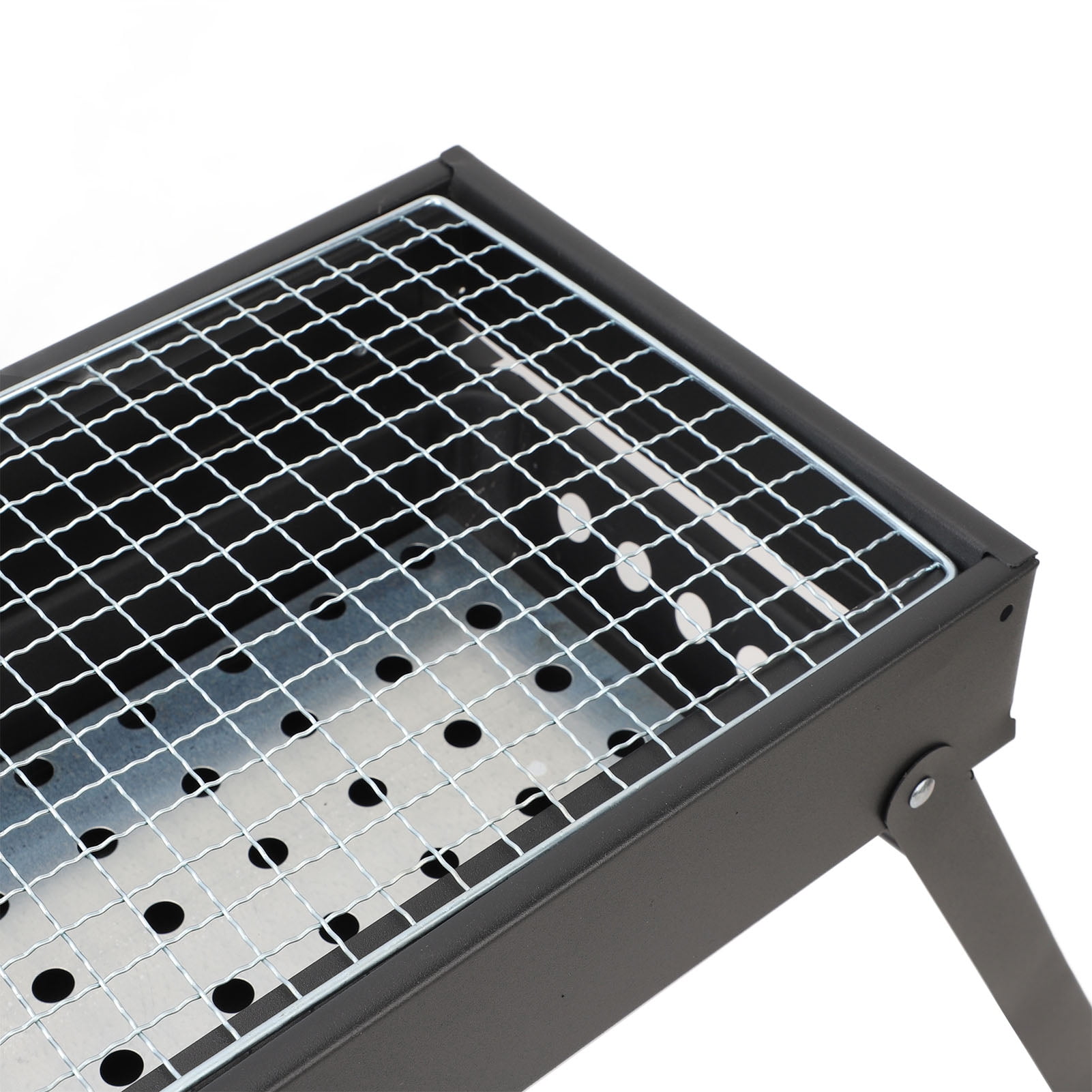 YAHHU Mini Portable Charcoal Barbecue Grill Outdoor Folding BBQ Accessories Iron 10 inches / 25.4 cm