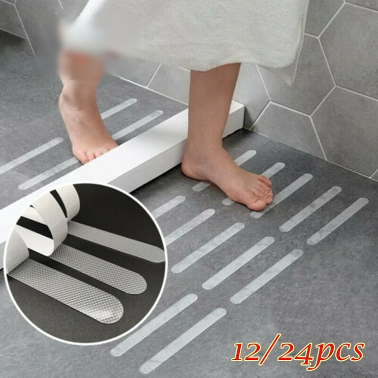 12/24 Anti Slip Bath Grip Stickers Non Slip Shower Strips Pad Floor Safety  Tape
