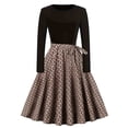 thumbnail image 1 of Birdeem Robes pour Femmes Mode Été Imprimé Manches Longues Col Rond Robe, 1 of 10