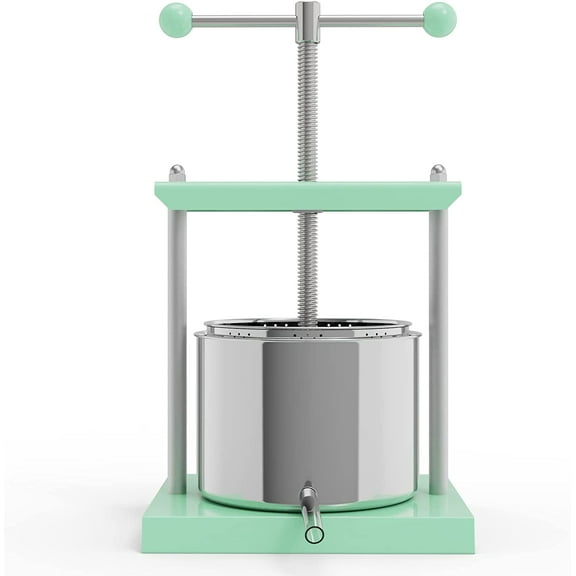 Cheese Tincture Herb Fruit Wine Manual Press - 1.6 Gallon Stainless Steel Barrels Press Machine for Juice, Vegetable,Wine,Olive Oil