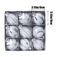 thumbnail image 3 of Btomtd 9pcs 3.15"/8cm Silver White Christmas Ball Ornaments Set, Multiple Styles of Christmas Tree Decorations for Holiday and Themed Party Use, D, 3 of 6