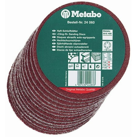 UPC: 4007430442819 | Metabo 3-5/32 In. Hook And Loop Sanding Sheet P60 25-Pack