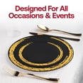 thumbnail image 4 of Smarty 7.5" Black with Gold Moonlight Round Plastic Salad Plate 120ct, 4 of 7
