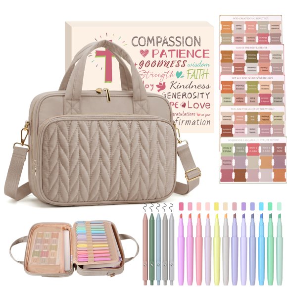 Funda Bíblica BellaHold para mujer con material de estudio