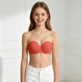 thumbnail image 2 of Shadoumai Girls Strapless Bra for 10-12 12-14 14-16 Wireless Bandeau Training Bras with Detachable Strap Kids Tube Top, 2 of 8