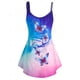 thumbnail image 2 of Plus tamaño de impresión de la mariposa Ombre Tank Top Rosegal Camisetas sin mangas de talla grande, 2 of 5